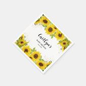 Zonnebloem Baby shower Servet (Hoek)