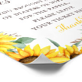 Zonnebloem Baby shower Spelbord Poster (Hoek)