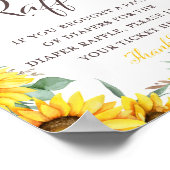 Zonnebloem Baby shower Spelbord Poster (Hoek)