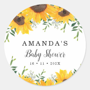 Zonnebloem Baby shower Sticker