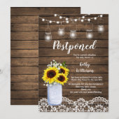 Zonnebloem Baby shower Uitgestelde aankondiging (Voorkant / Achterkant)