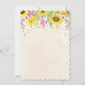 Zonnebloem Baby Shower Uitnodiging (Achterkant)