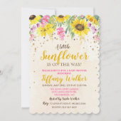 Zonnebloem Baby Shower Uitnodiging (Voorkant)