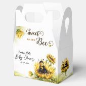Zonnebloem Baby shower van bijen Bedankdoosjes (Geopend)