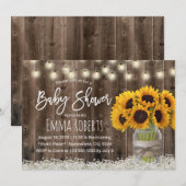 Zonnebloem Baby shower van haver Kaart (Voorkant / Achterkant)