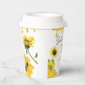 Zonnebloem Baby shower van suikerbieten Papieren Bekers (Rechts)