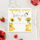 Zonnebloem Baby shower van suikerbieten Servet (Insitu)