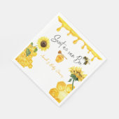 Zonnebloem Baby shower van suikerbieten Servet (Hoek)