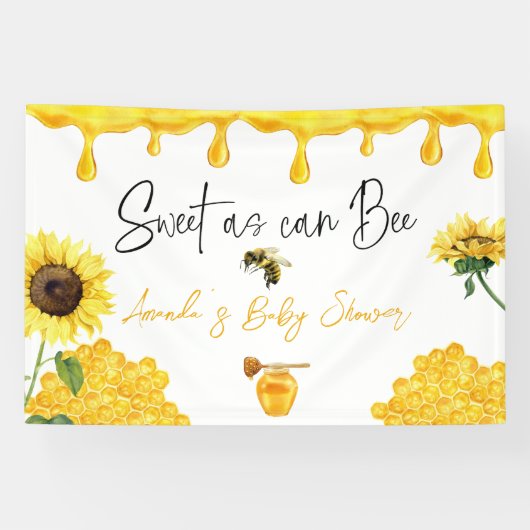 Zonnebloem Baby shower van suikerbieten Spandoek (Horizontaal)