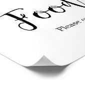 Zonnebloem Baby shower Voedsel Poster (Hoek)