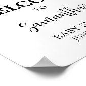 Zonnebloem Baby shower Welkom Poster (Hoek)