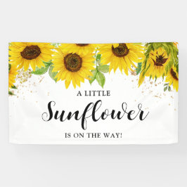 Zonnebloem Baby shower Welkom Spandoek