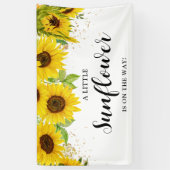 Zonnebloem Baby shower Welkom Spandoek (Verticaal)