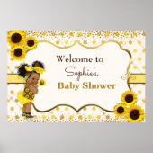 Zonnebloem baby shower-welkomstteken poster (Voorkant)