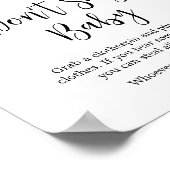 Zonnebloem Baby shower zeg geen Baby Poster (Hoek)