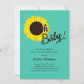 Zonnebloem Baby shower Zomer Kaart (Voorkant)