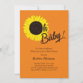 Zonnebloem Baby shower Zomer Kaart (Voorkant)