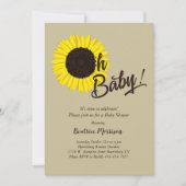 Zonnebloem Baby shower Zomer Kaart (Voorkant)