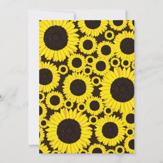 Zonnebloem Baby shower Zomer Kaart (Achterkant)