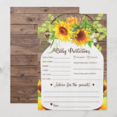 Zonnebloem Baby voorspellingen en advies Kaart (Voorkant / Achterkant)