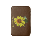 Zonnebloem badmatten (Voorkant Verticaal)