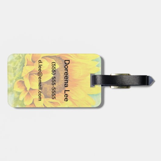 Zonnebloem Bagagelabel (Achterkant horizontaal)