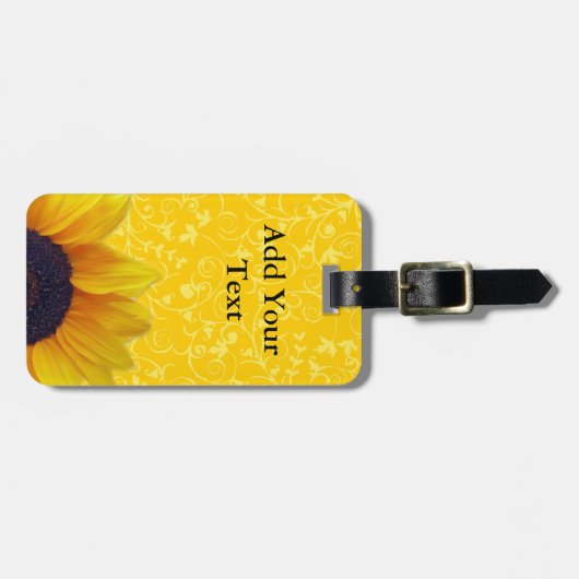 Zonnebloem Bagagelabel (Voorkant horizontaal)