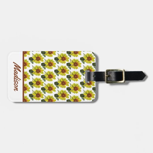 Zonnebloem Bagagelabels (Voorkant horizontaal)