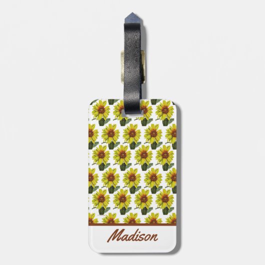 Zonnebloem Bagagelabels (Achterkant verticaal)