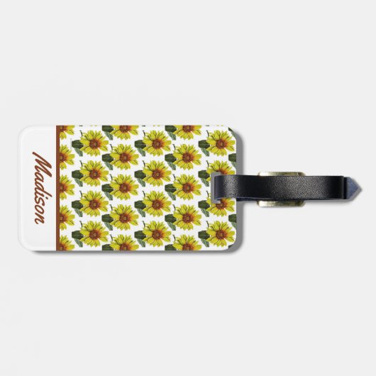 Zonnebloem Bagagelabels (Achterkant horizontaal)