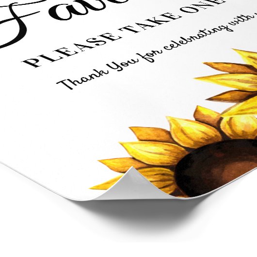 Zonnebloem Band Geel Poster (Hoek)