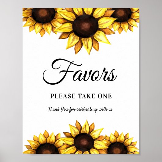 Zonnebloem Band Geel Poster (Voorkant)