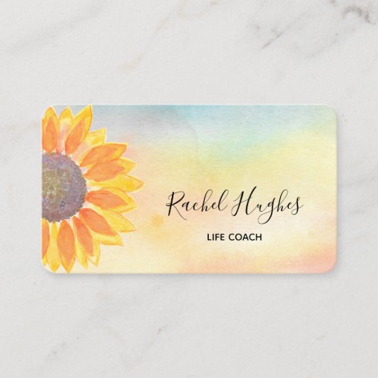 Zonnebloem Band Kleur Visitekaartje (Voorkant)