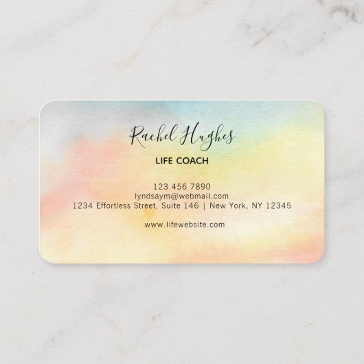 Zonnebloem Band Kleur Visitekaartje (Achterkant)