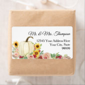 Zonnebloem Bandroze Waterverf Pumpkin Etiket (Insitu)