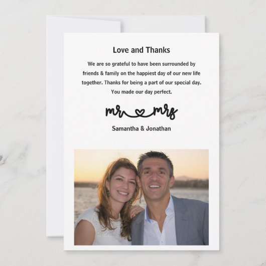 Zonnebloem Barn Wood Hartelijk dank Bedankkaart (Achterkant)