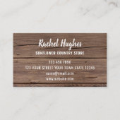 Zonnebloem Barn Wood Visitekaartje (Achterkant)