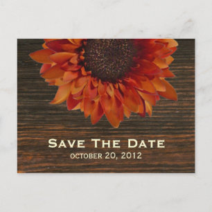 Zonnebloem & Barnwood Save The Date Briefkaart