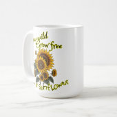 Zonnebloem Barstende Koffiemok (Voorkant links)