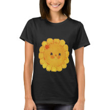 Zonnebloem basic zwart t-shirt van hoge kwaliteit*