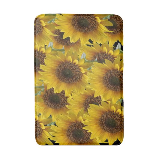 Zonnebloem Bathroom Bath Mat (Voorkant Verticaal)