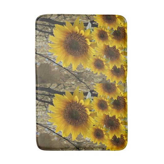 Zonnebloem Bathroom Bathmat Badmat (Voorkant Verticaal)