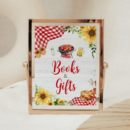 Zonnebloem BBQ Baby shower Boeken en geschenken Poster
