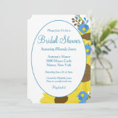  Zonnebloem Beauty Bridal Shower Invitation Kaart (Staand voorkant)
