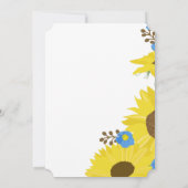  Zonnebloem Beauty Bridal Shower Invitation Kaart (Achterkant)