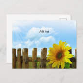 Zonnebloem Beauty Sjabloon Briefkaart (Voorkant / Achterkant)