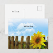 Zonnebloem Beauty Voor- en Achterkant Sjabloon Briefkaart (Voorkant / Achterkant)