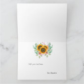 Zonnebloem Bedankkaart (Binnen)