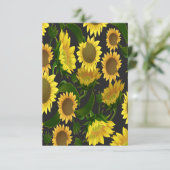 Zonnebloem Bedankkaart (Staand voorkant)