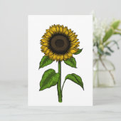 Zonnebloem Bedankkaart (Staand voorkant)